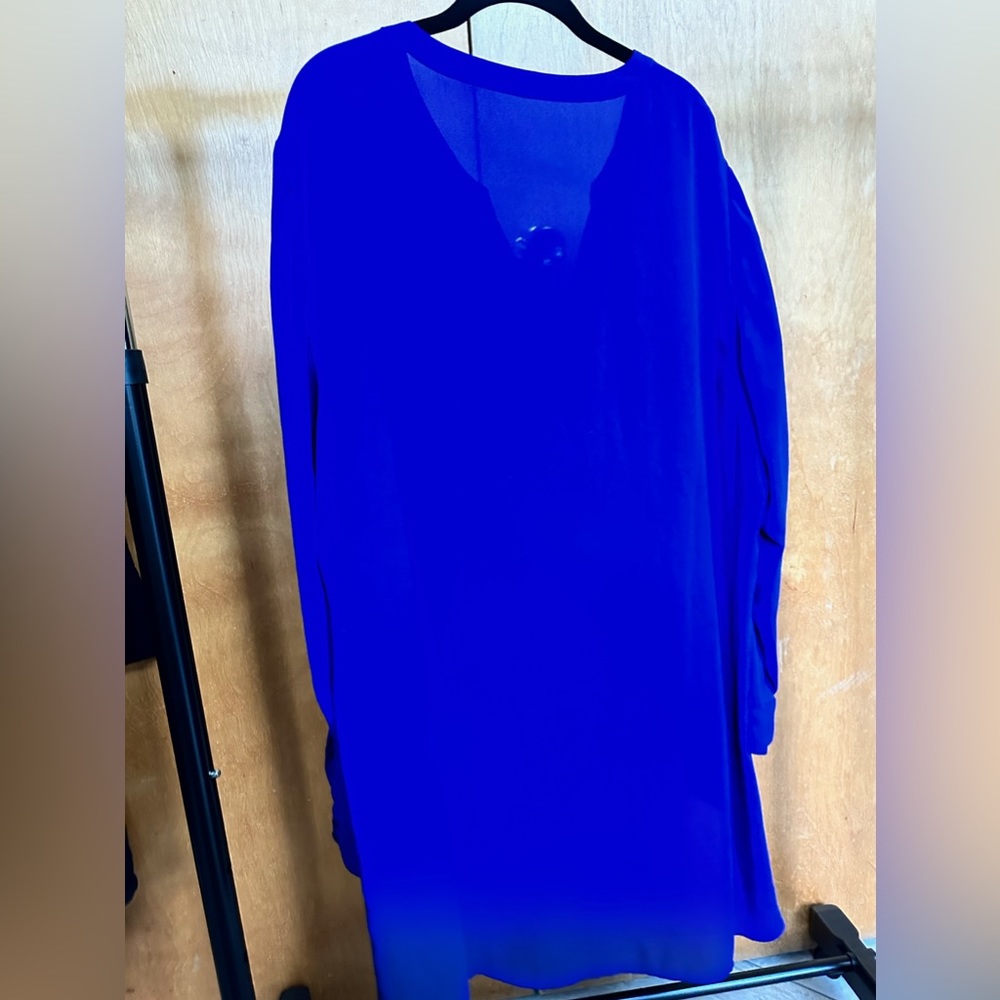 Lovely Silky Royal Blue Blouse